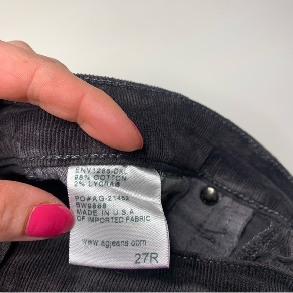 AG The Stevie Slim Straight Brown Corduroy Pants Brown 27R - Picture 5 of 12